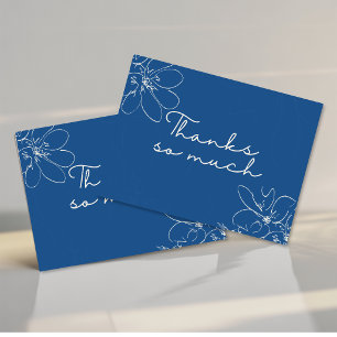 Carte De Remerciements Fleur sauvage dessinée à la main "Merci beaucoup" 