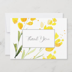 Carte De Remerciements Fleur sauvage jaune