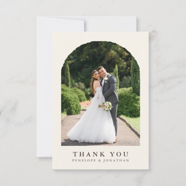 Carte De Remerciements Fleur sauvage Rustic Chic Floral Boho Mariage Phot (Devant)