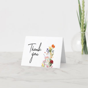 Carte De Remerciements Fleur sauvage Spring Baby in Bloom Baby shower