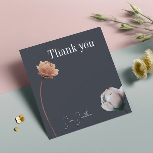 Carte De Remerciements Fleur simple et douce