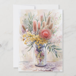 Carte De Remerciements Fleurs australiennes natives, Anniversaires,