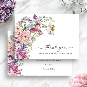 Carte De Remerciements Fleurs Colorées