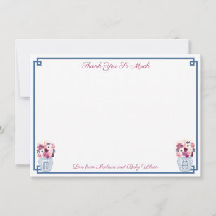 Carte De Remerciements Fleurs d'automne élégantes Orchidées Roses Shower 