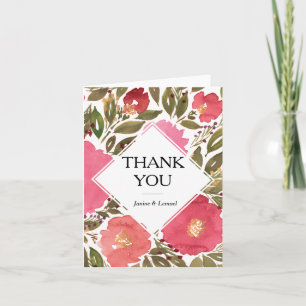 Carte de remerciements Fleurs de fleurs
