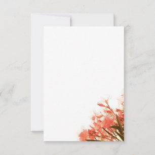Carte De Remerciements Fleurs de Laurier-Rose Orange Écriture Florale Mar