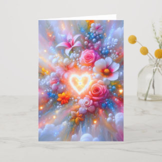 Carte De Remerciements Fleurs de lumière