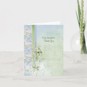 Carte De Remerciements Fleurs de mariage