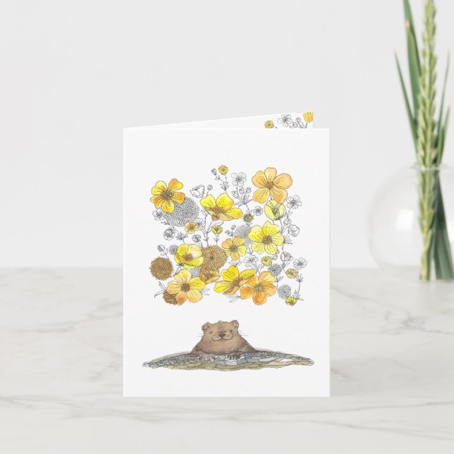 Carte De Remerciements Fleurs de printemps mignonnes (Devant)