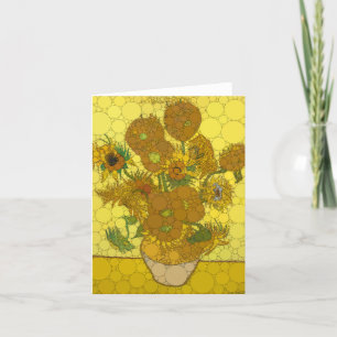 Carte De Remerciements Fleurs de soleil, points d'infini - Après Vincent 