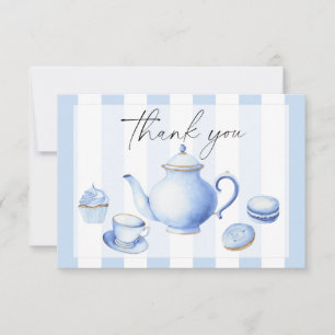 Carte De Remerciements Fleurs de Tea Party remerciement baby shower