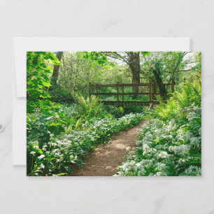Carte De Remerciements Fleurs Fleurs sauvages blanches dans la forêt