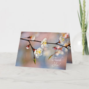 Carte De Remerciements Fleurs japonaises d'abricot