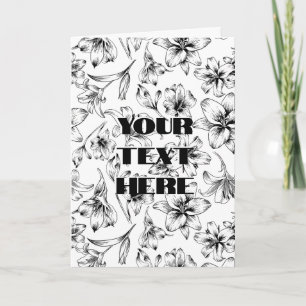 Carte De Remerciements Fleurs Lys Noires