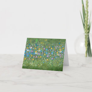 Carte De Remerciements Fleurs Oiseaux et papillons