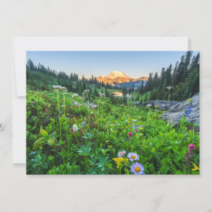 Carte De Remerciements Fleurs   Parc national du Mont Rainier