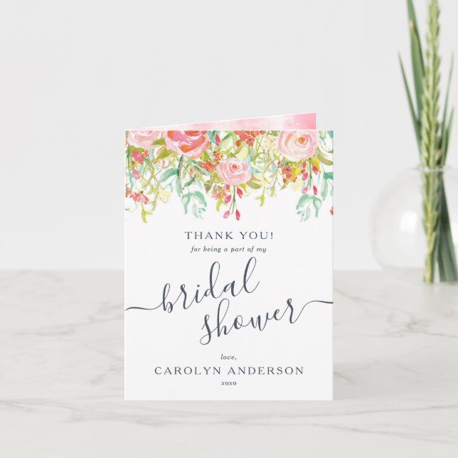 Carte De Remerciements Fleurs printanières et estivales | Remerciement po (Devant)