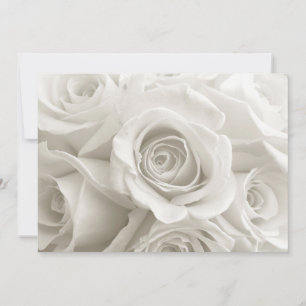 Carte De Remerciements Fleurs Roses blanches