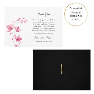 Carte De Remerciements Fleurs roses Gratuites Orthodoxes