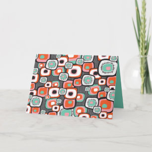 Carte De Remerciements Fleurs roses Sushi rétro Motif Carré unique