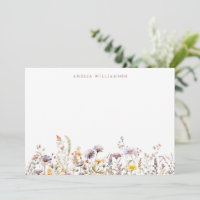 Fleurs sauvages violettes bordure douche de mariée