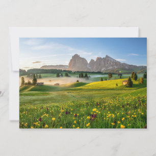 Carte De Remerciements Fleurs   Spring Alpe di Siusi Langkofel