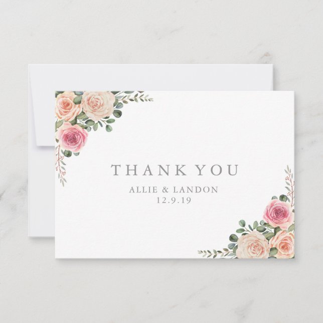 Carte de remerciements floral (Devant)