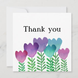 Carte De Remerciements Floral couleur Whimsical