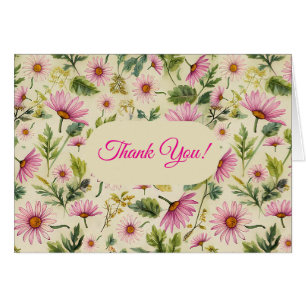 Carte de remerciements floral de printemps