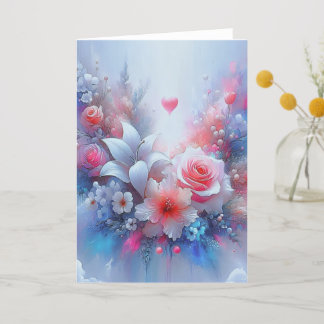 Carte De Remerciements Floral étonnant - Pour montrer l'amour ou un