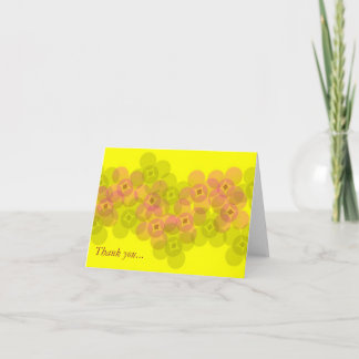 Carte de remerciements floral jaune