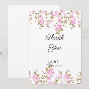 CARTE DE REMERCIEMENTS FLORAL mariage