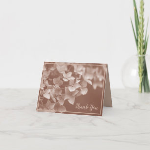 Carte De Remerciements Floral Mocha Mousse