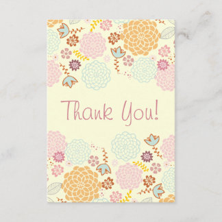 Carte De Remerciements Floral moderne de fantaisie de baby shower de