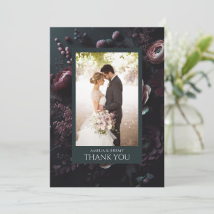 Carte De Remerciements Floral Moody foncé
