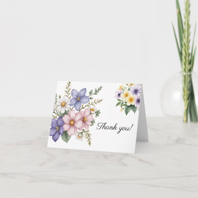 Carte de remerciements floral n° 1 (Devant)