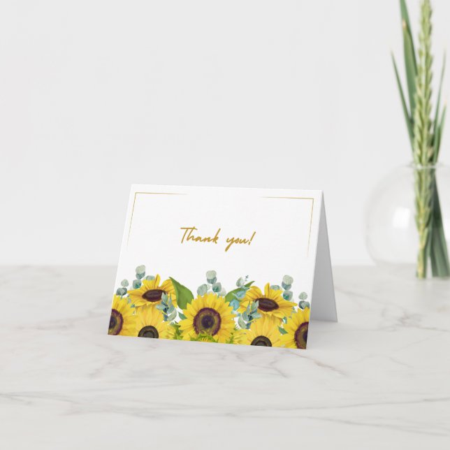 Carte de remerciements floral pliable (Devant)