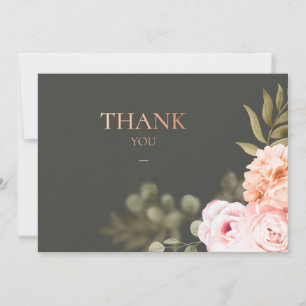 Carte de remerciements floral romantique