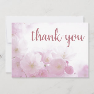 Carte De Remerciements Floral Rose or élégant moderne Plain moderne moder