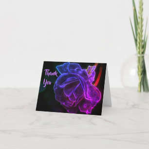Carte de remerciements Floral Rose violet