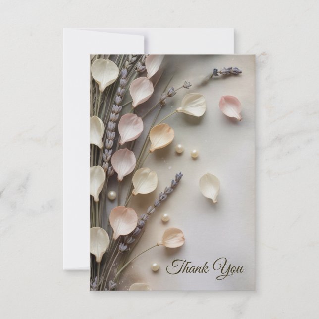 Carte De Remerciements Floral rustique (Devant)