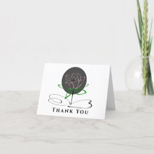 Carte de remerciements floral simple
