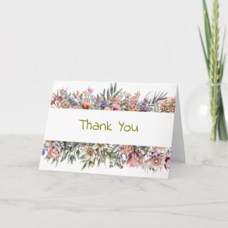 Carte De Remerciements Floral Thank You Card
