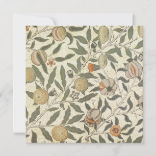 Carte De Remerciements Floral vintage William Morris Fruit Art Nouveau