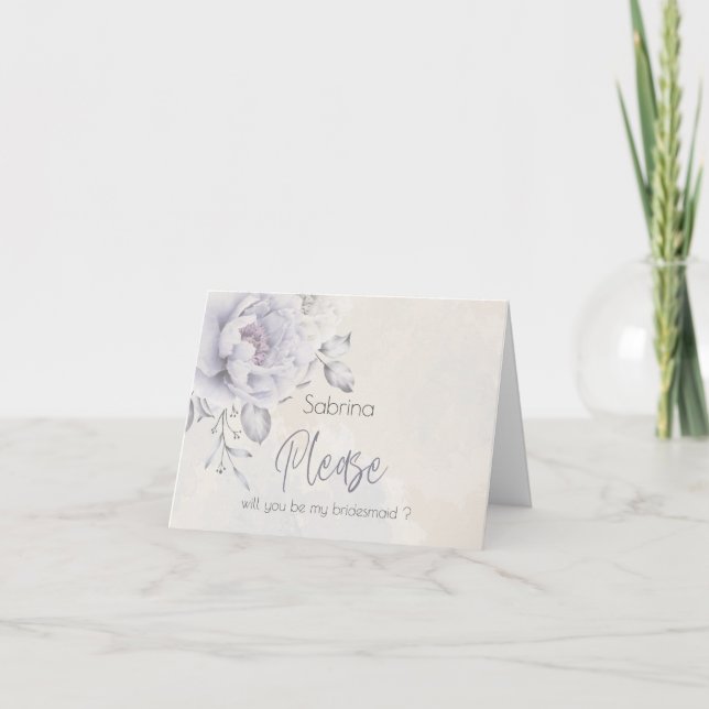 Carte De Remerciements Flore de Lilac et de l'Alabaster (Devant)