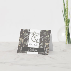 Carte De Remerciements Flore Sprigs Inspirivité Moderne Élégant Joli