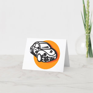 Carte De Remerciements Flower Power Car Cute Hippie Style