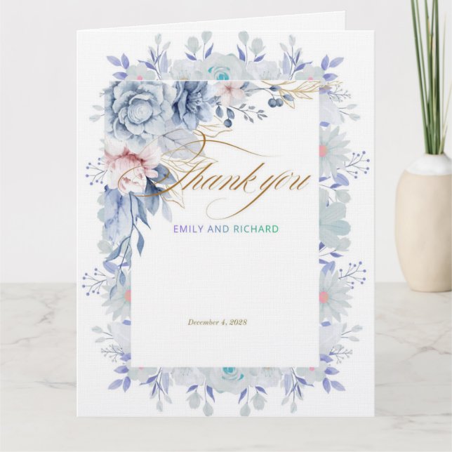 Carte De Remerciements Flowers card (Devant)
