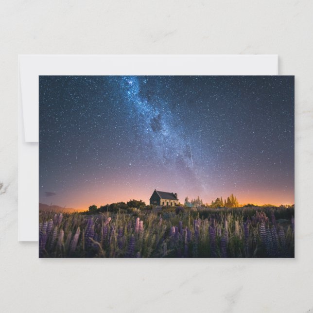 Carte De Remerciements Flowers (homonymie) | Lupines Blooming Lake Tekapo (Devant)