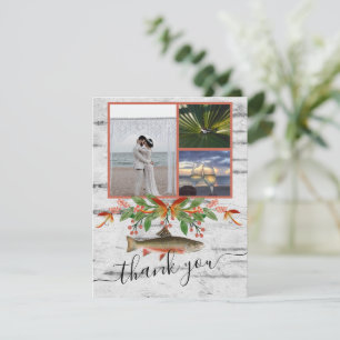 Carte De Remerciements Fly Fishing thème Mariage 3 photo collage